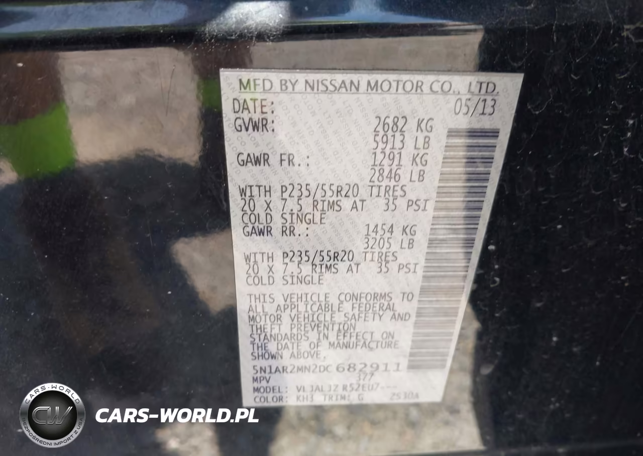 2013 Nissan Pathfinder Platinum VIN:5N1AR2MN2DC682911 - 9