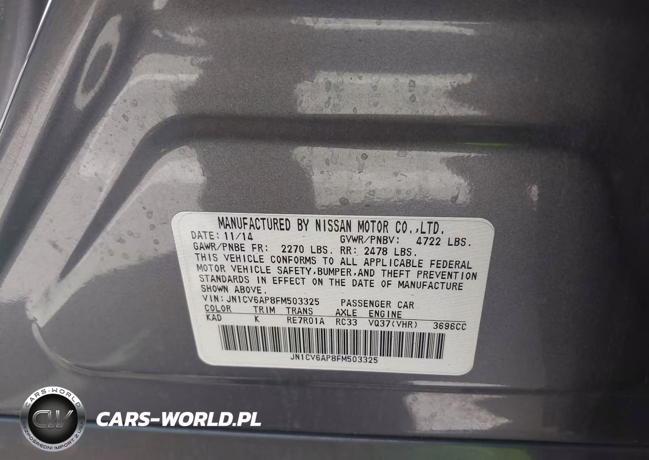 2015 Infiniti Q40 VIN:JN1CV6AP8FM503325 - 9