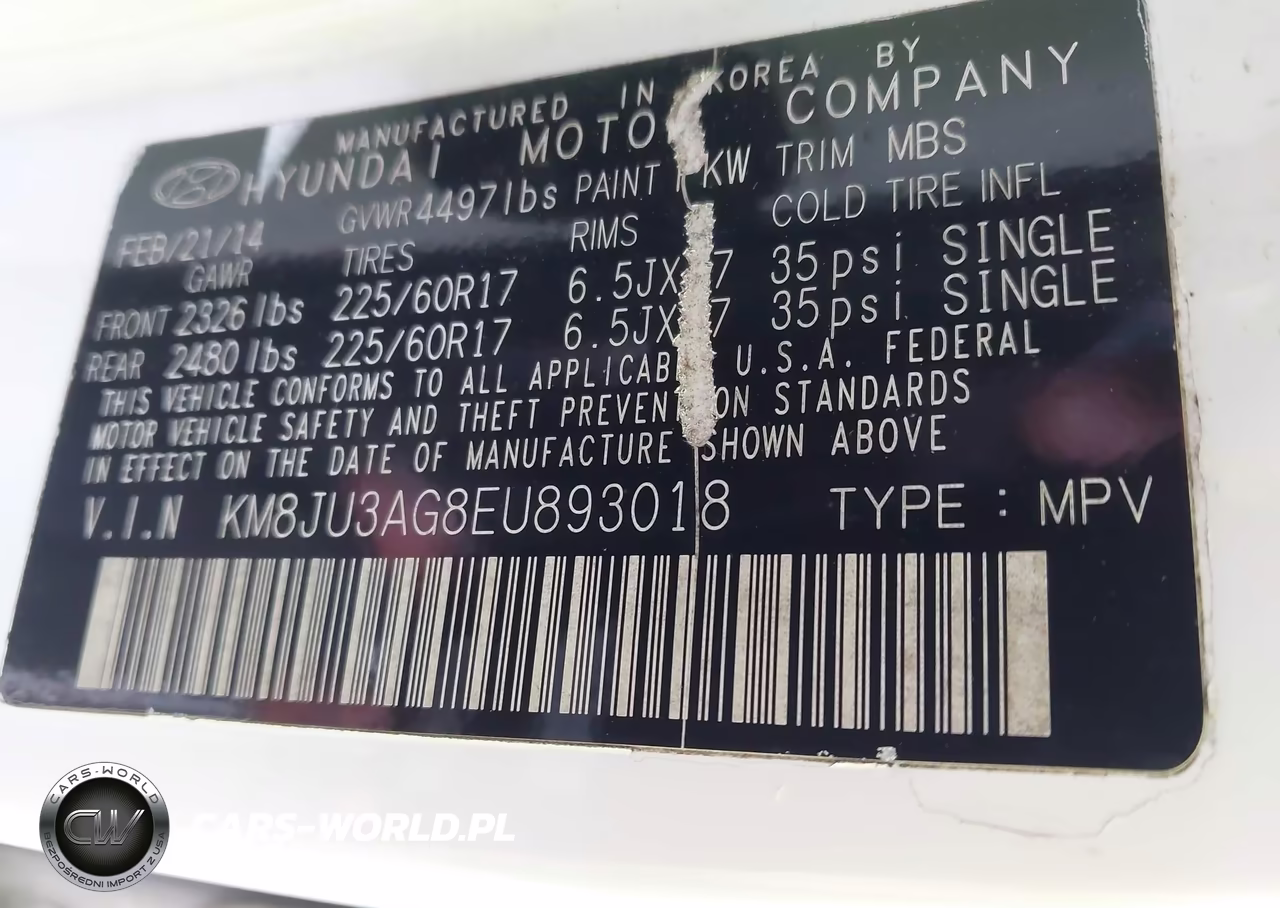 2014 Hyundai Tucson Se VIN:KM8JU3AG8EU893018 - 9