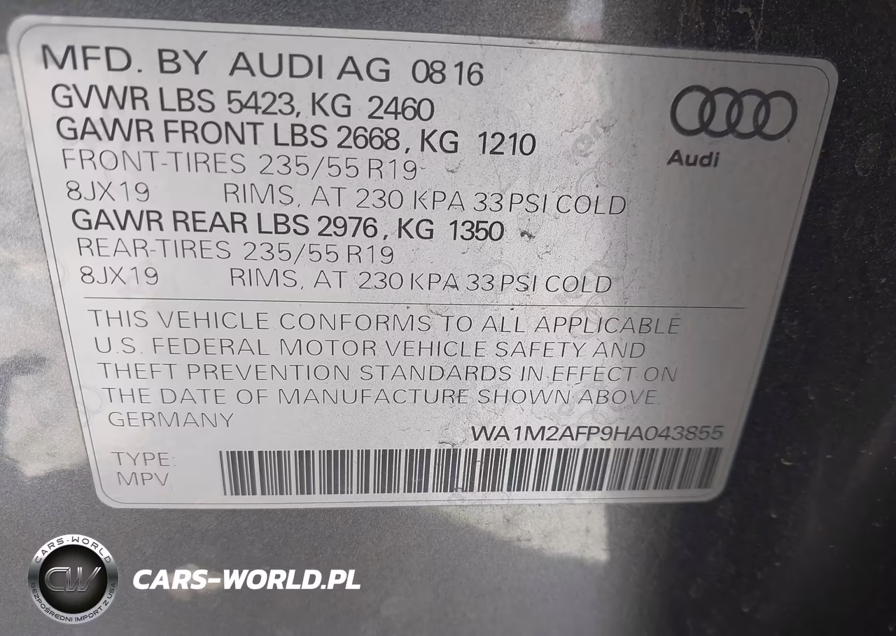 2017 Audi Q5 2.0T Premium VIN:WA1M2AFP9HA043855 - 9