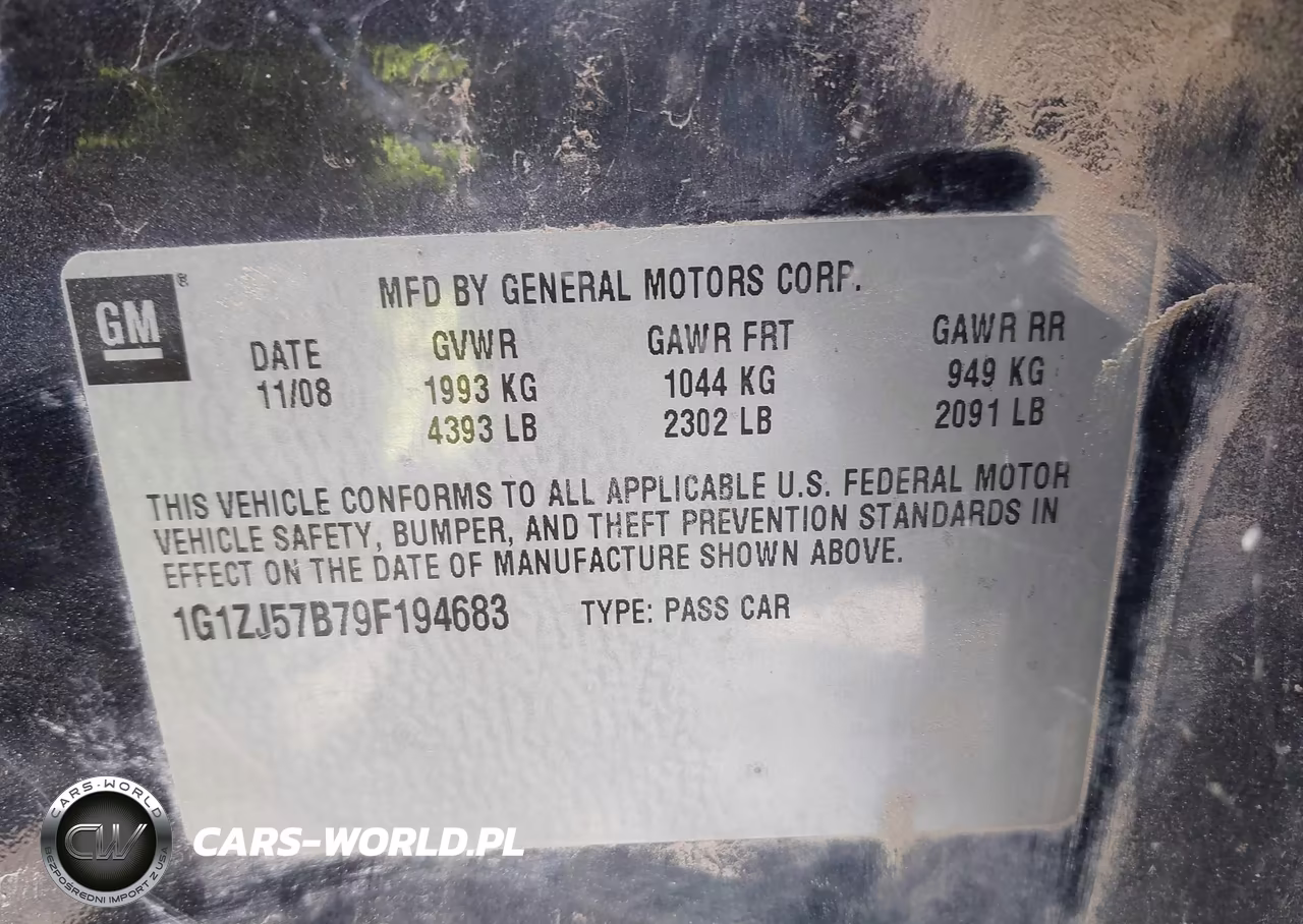 2009 Chevrolet Malibu Lt VIN:1G1ZJ57B79F194683 - 9