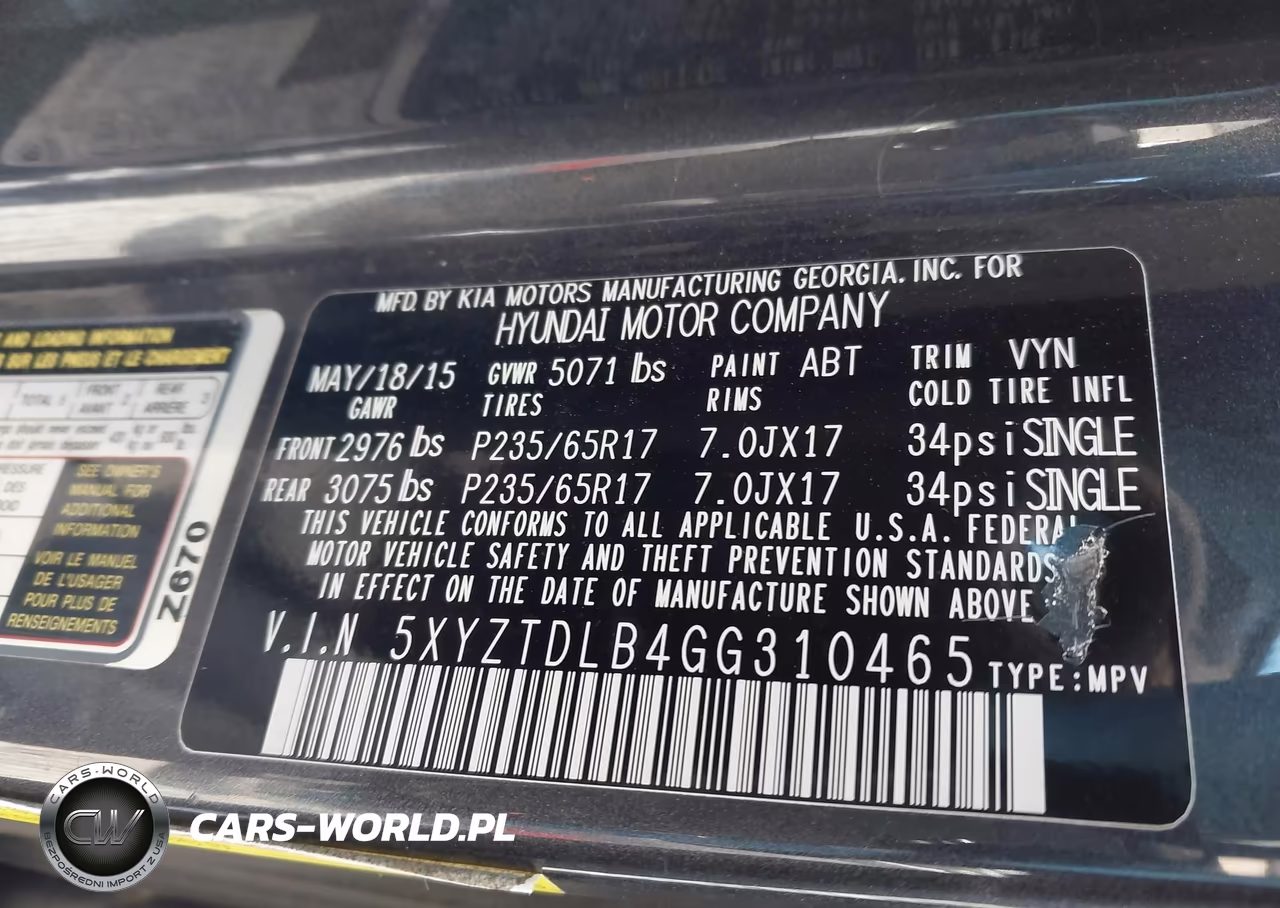 2016 Hyundai Santa Fe Sport 2.4L VIN:5XYZTDLB4GG310465 - 9