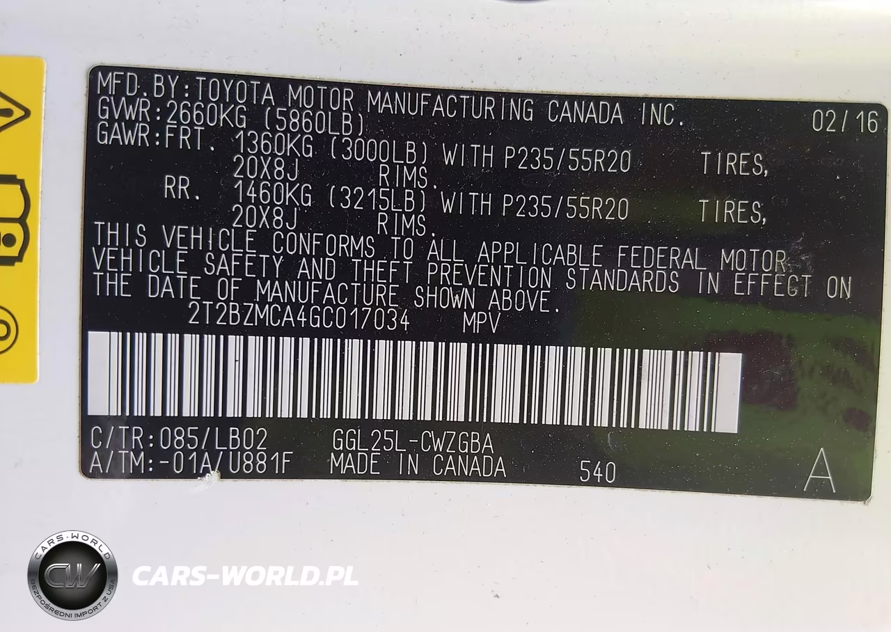 2016 Lexus Rx 350 VIN:2T2BZMCA4GC017034 - 9
