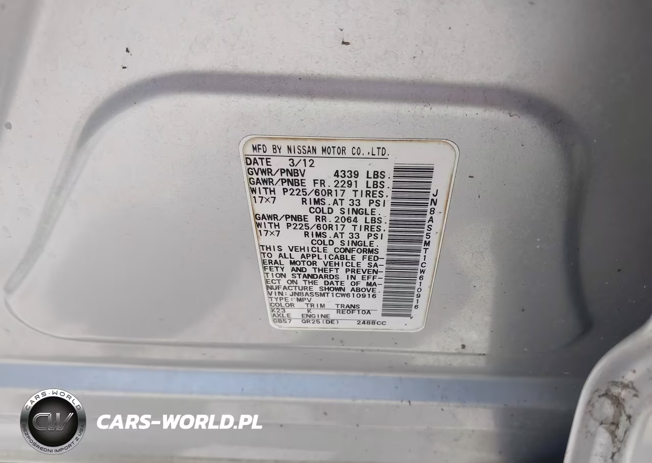2012 Nissan Rogue Sv VIN:JN8AS5MT1CW610916 - 9