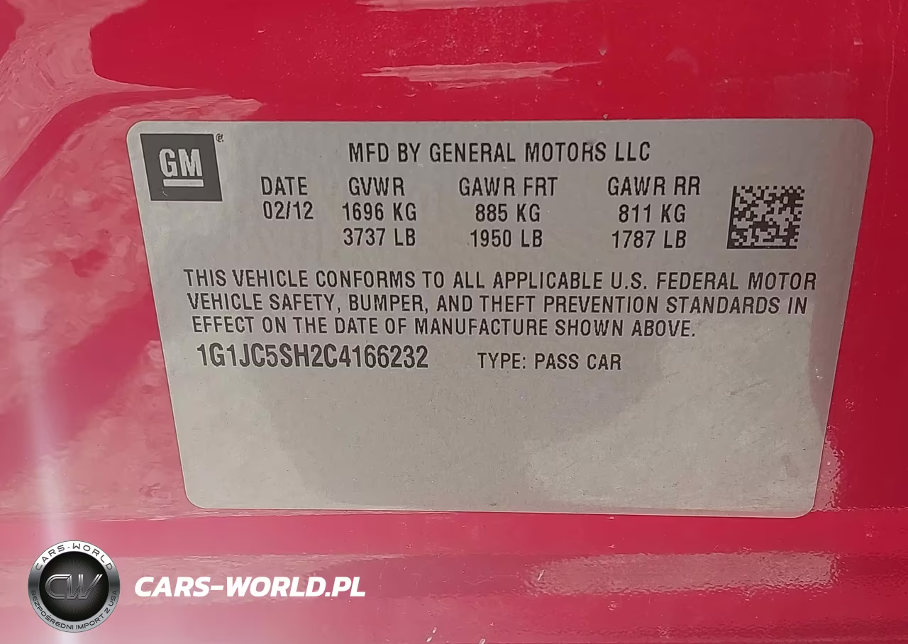 2012 Chevrolet Sonic 2Lt VIN:1G1JC5SH2C4166232 - 9