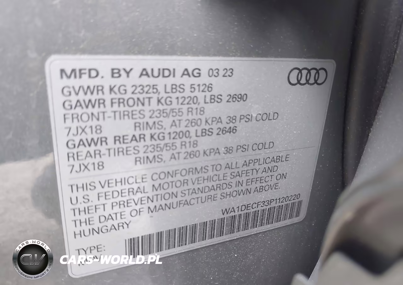 2023 Audi Q3 Premium 45 Tfsi S Line Quattro Tiptronic VIN:WA1DECF33P1120220 - 9