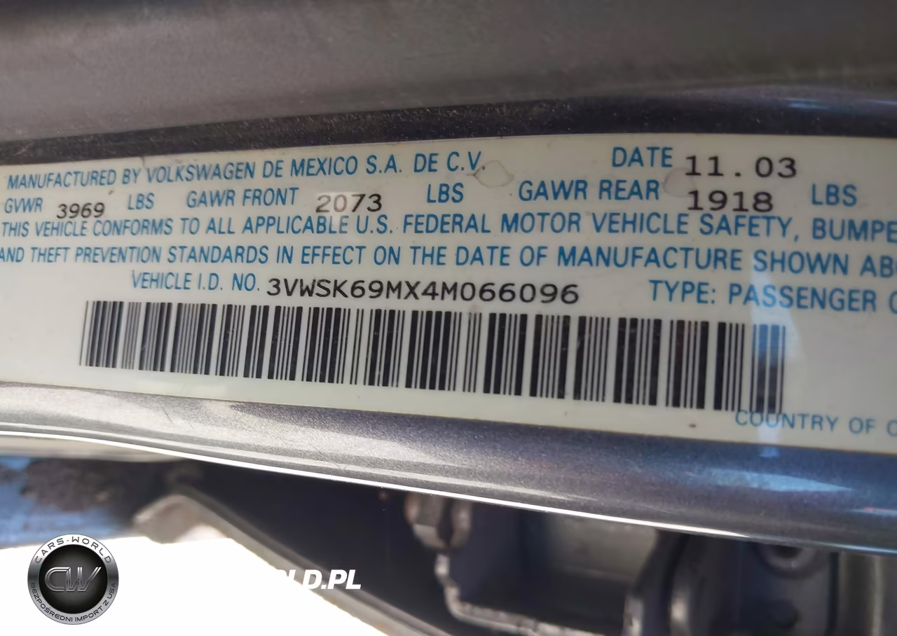 2004 Volkswagen Jetta Gls 2.0L VIN:3VWSK69MX4M066096 - 9