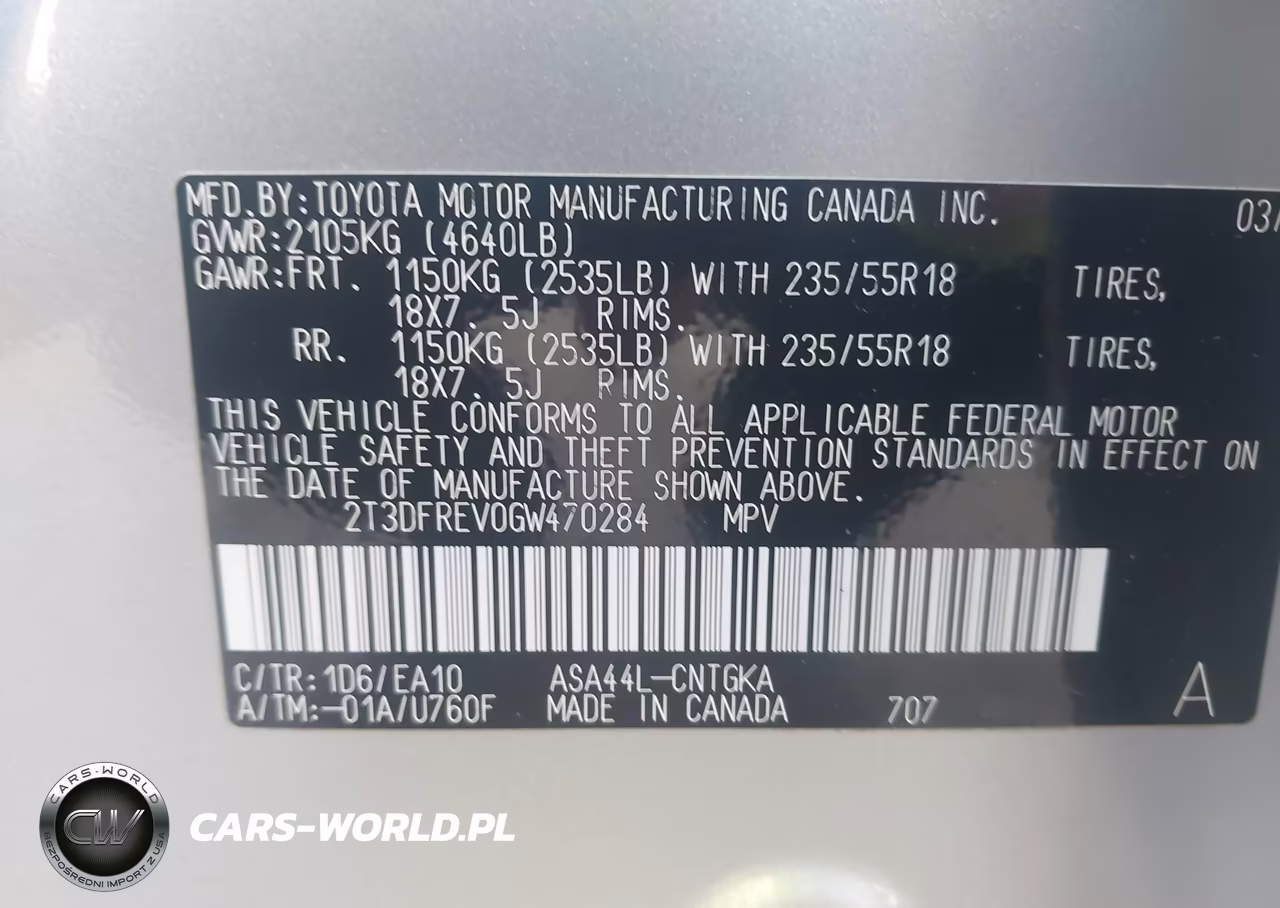 2016 Toyota Rav4 Limited VIN:2T3DFREV0GW470284 - 9
