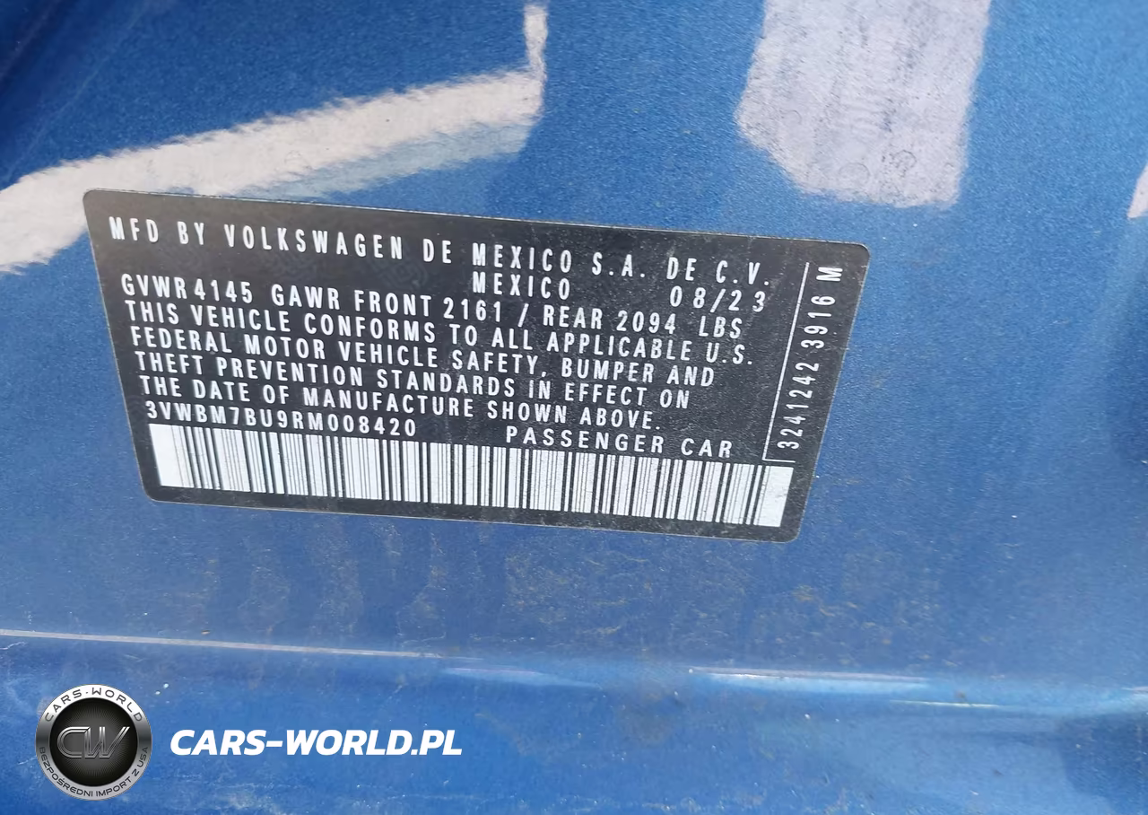 2024 Volkswagen Jetta 1.5T Sport VIN:3VWBM7BU9RM008420 - 9