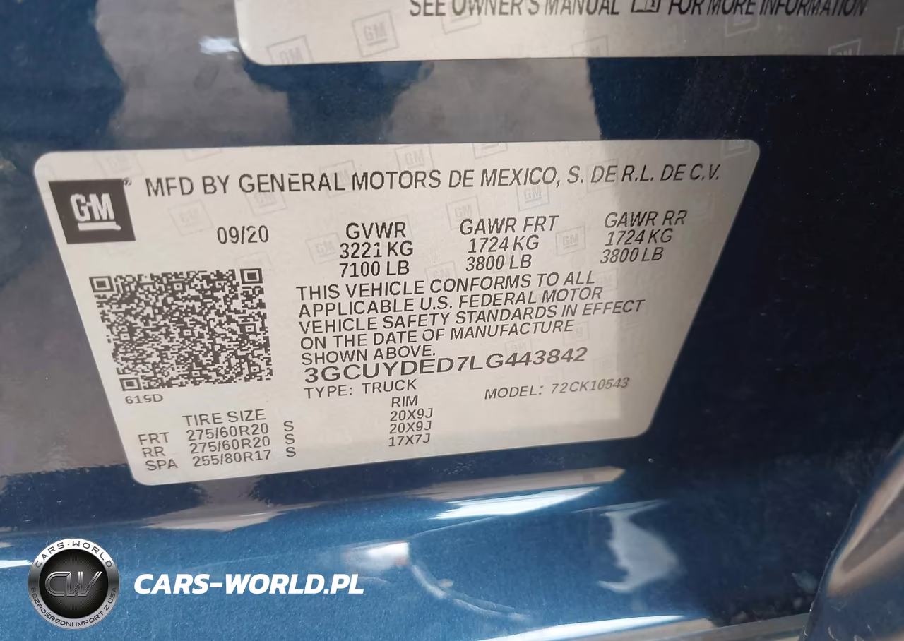 2020 Chevrolet Silverado 1500 4Wd Short Bed Lt VIN:3GCUYDED7LG443842 - 9
