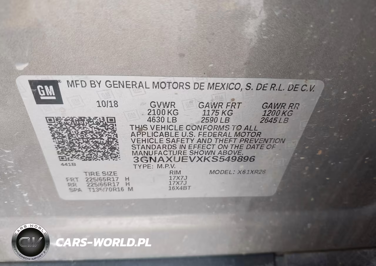 2019 Chevrolet Equinox Lt VIN:3GNAXUEVXKS549896 - 9