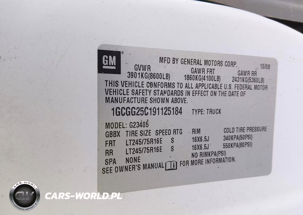 2009 Chevrolet Express 2500 Work Van VIN:1GCGG25C191125184 - 9
