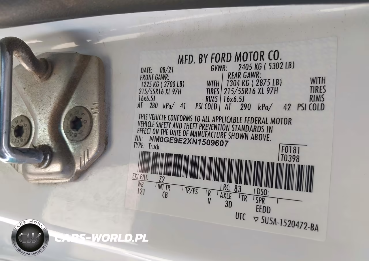 2022 Ford Transit Connect Xl Passenger VIN:NM0GE9E2XN1509607 - 9