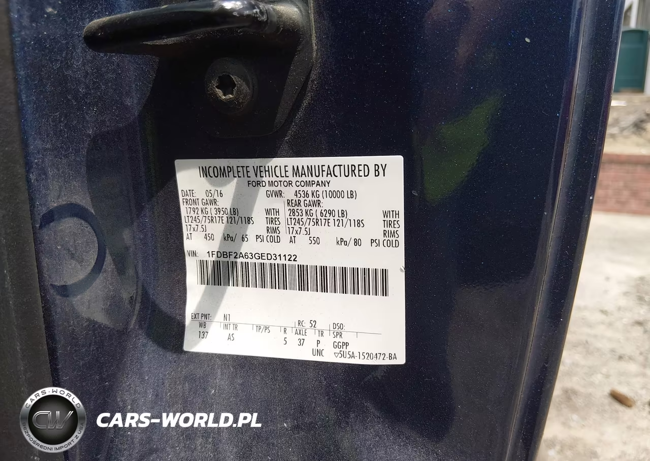 2016 Ford F-250 Xl VIN:1FDBF2A63GED31122 - 9
