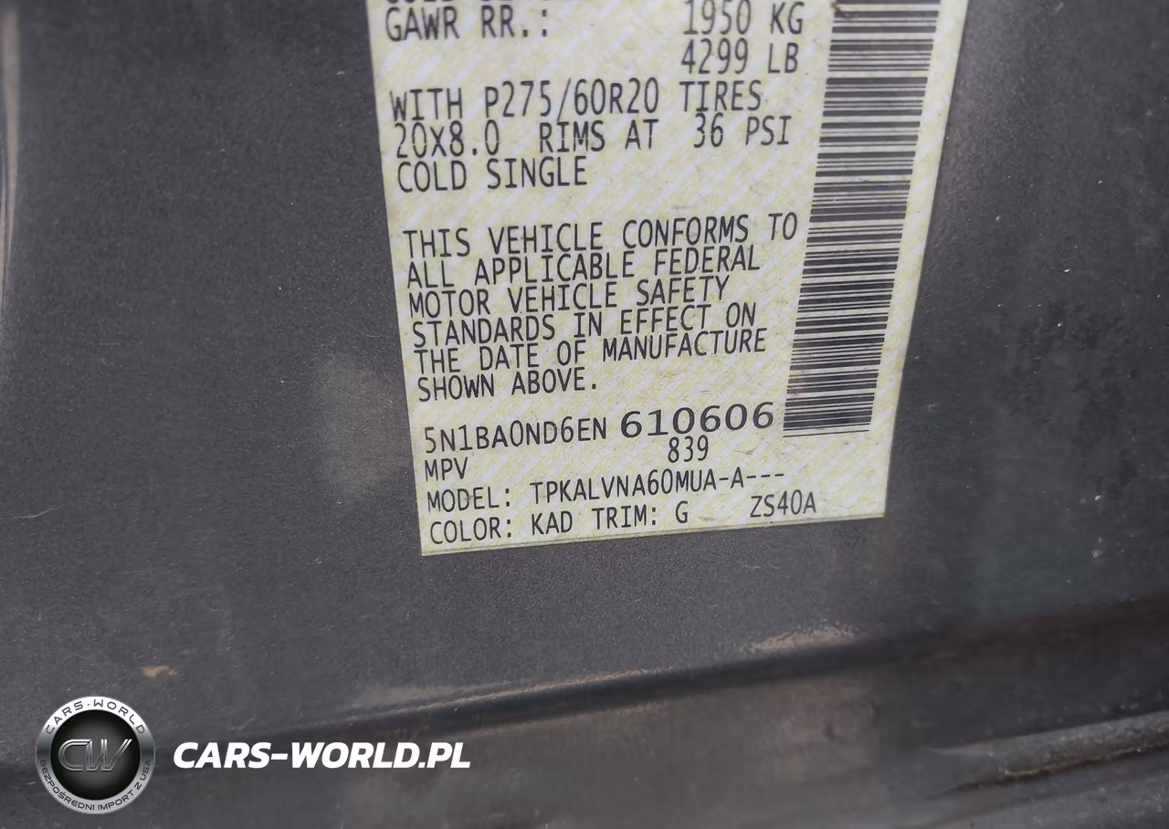 2014 Nissan Armada Sl VIN:5N1BA0ND6EN610606 - 9