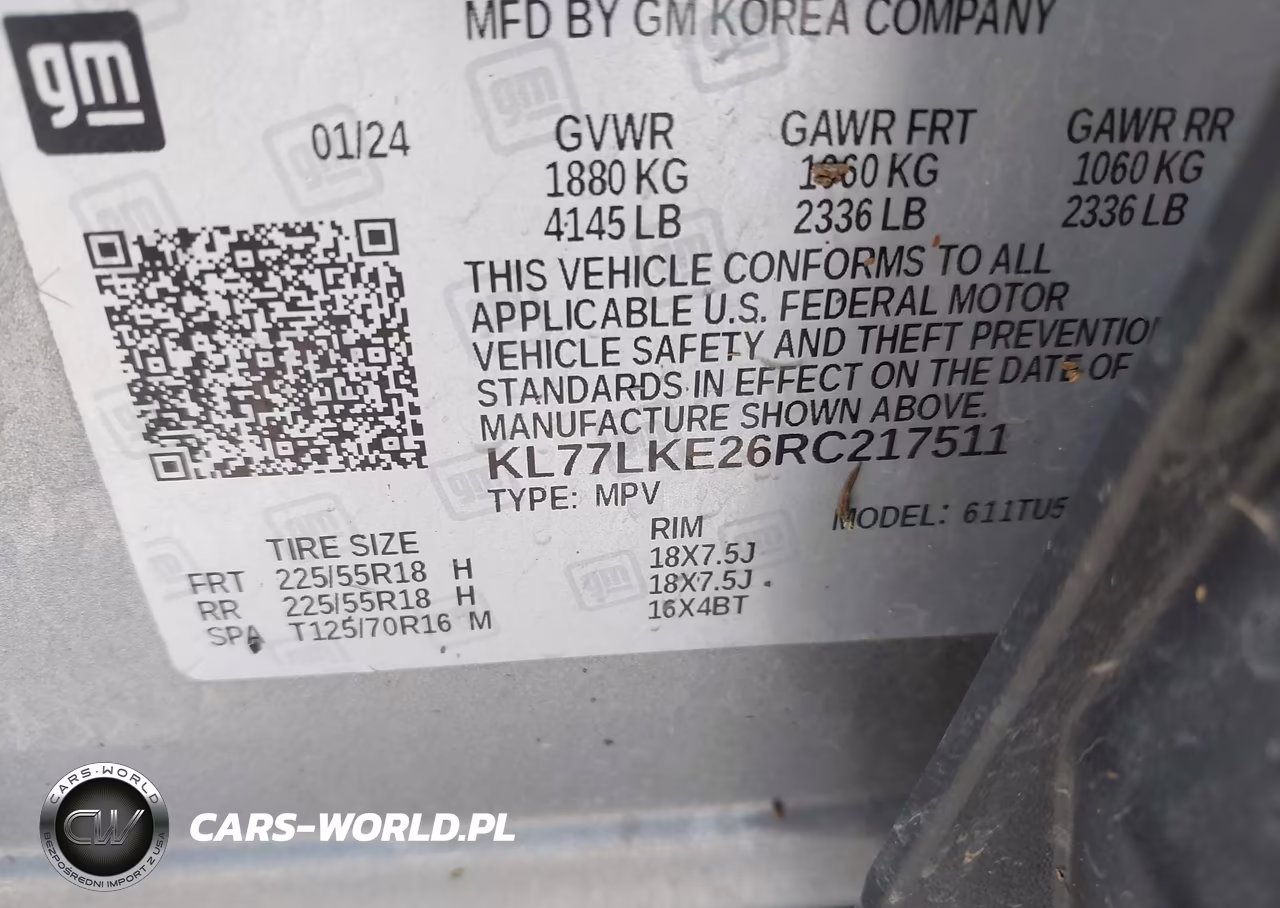 2024 Chevrolet Trax Fwd Activ VIN:KL77LKE26RC217511 - 9