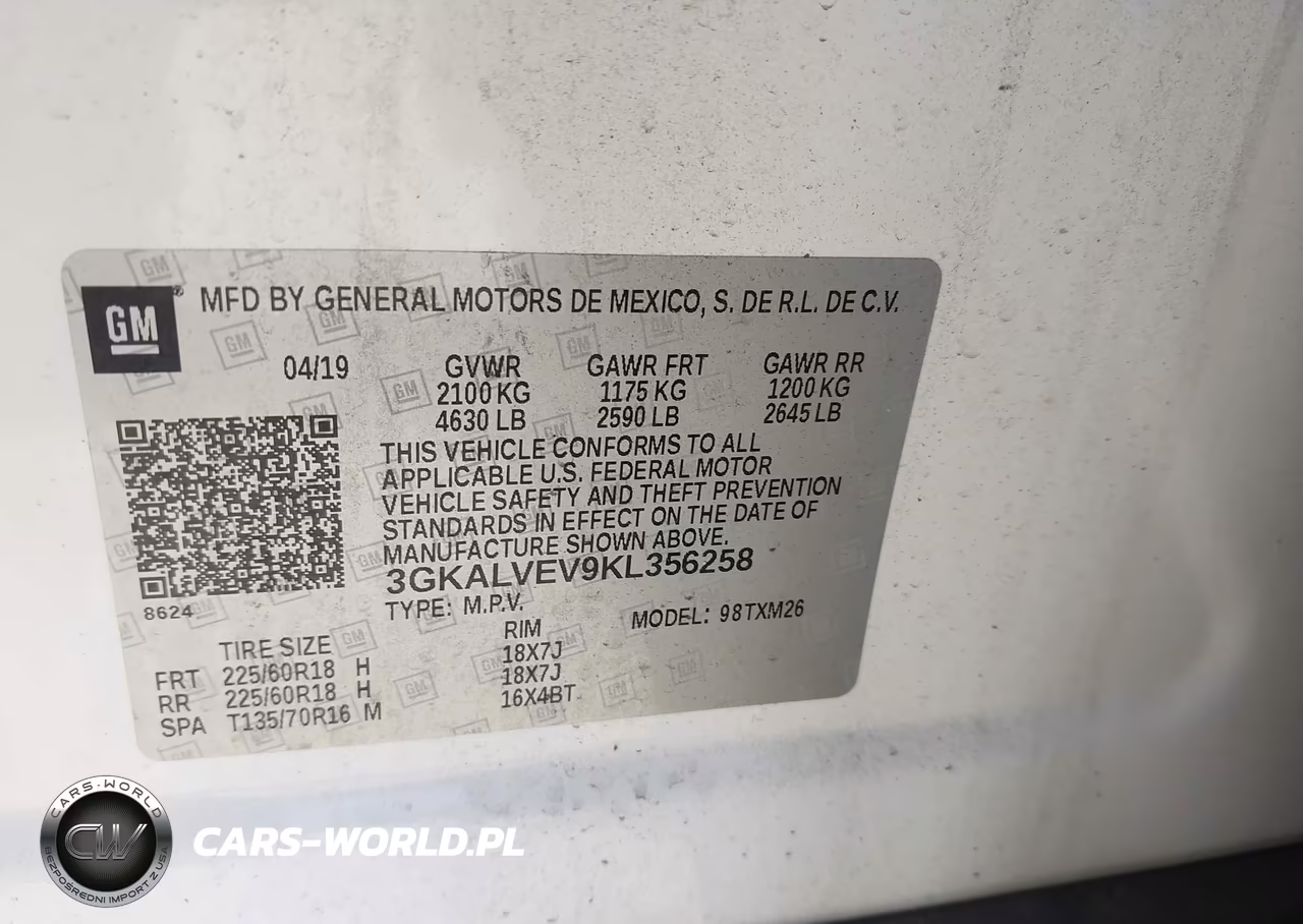 2019 GMC Terrain Slt VIN:3GKALVEV9KL356258 - 9
