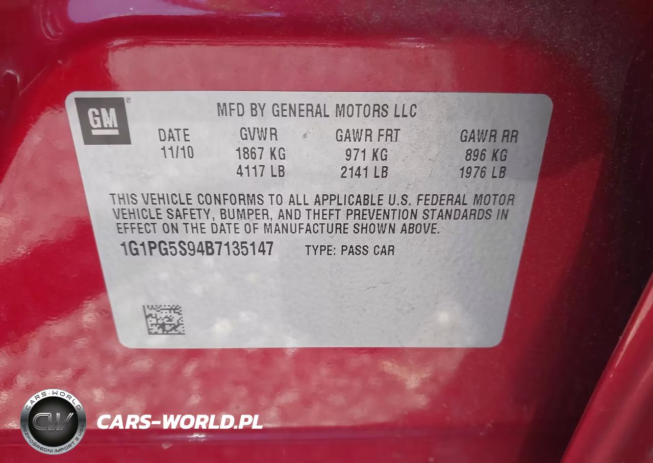2011 Chevrolet Cruze 2Lt VIN:1G1PG5S94B7135147 - 9
