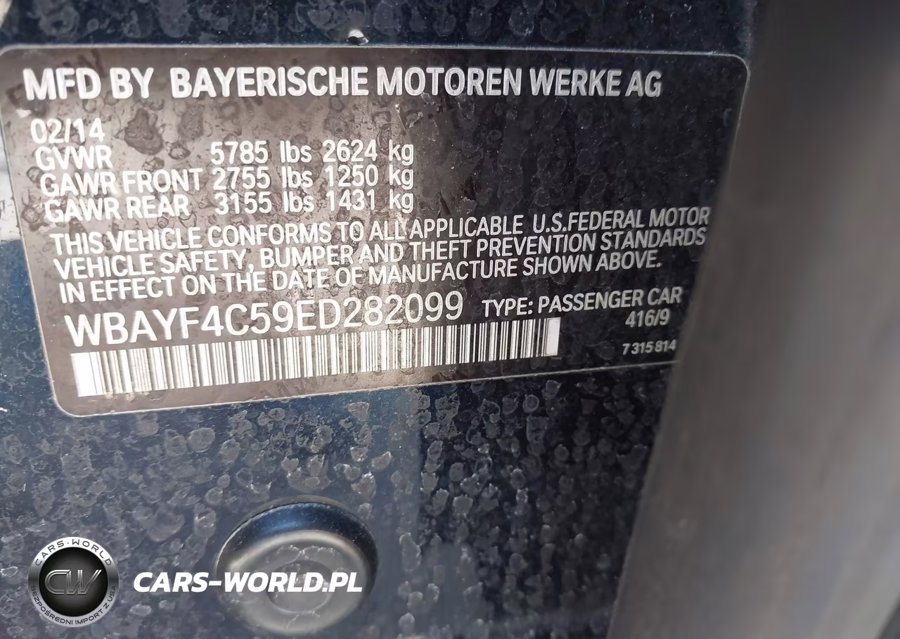2014 BMW 740Li xDrive VIN:WBAYF4C59ED282099 - 9