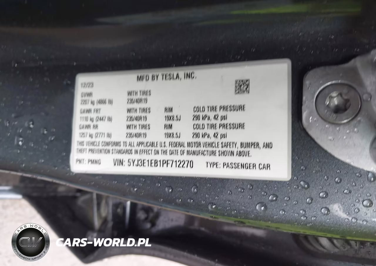 2023 Tesla Model 3 Long Range Dual Motor All-Wheel Drive VIN:5YJ3E1EB1PF712270 - 9