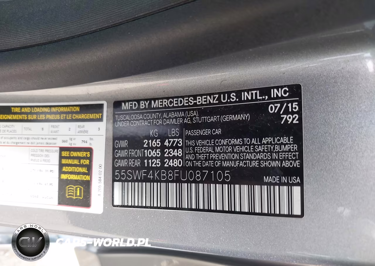 2015 Mercedes-Benz C 300 4Matic VIN:55SWF4KB8FU087105 - 9