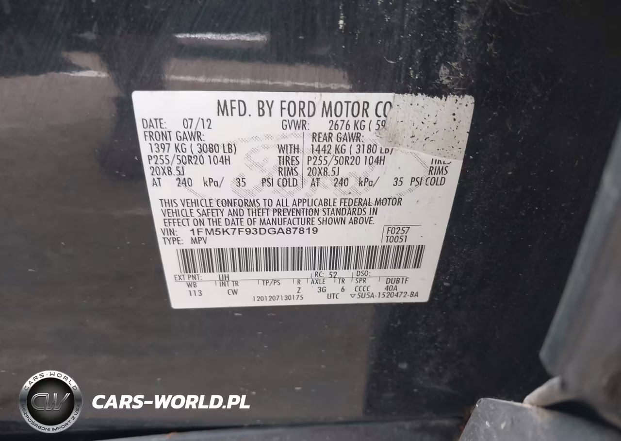 2013 Ford Explorer Limited VIN:1FM5K7F93DGA87819 - 9