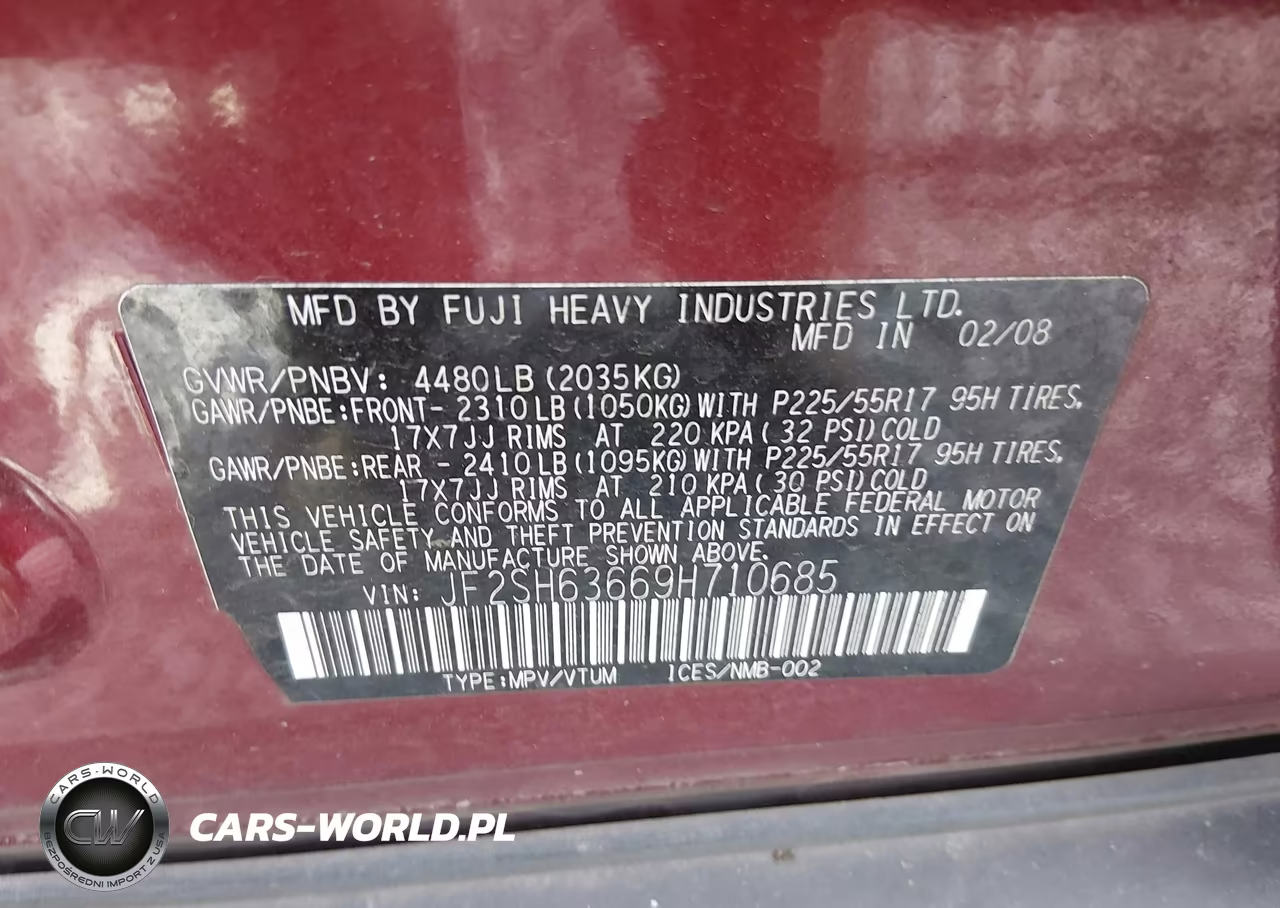 2009 Subaru Forester 2.5X VIN:JF2SH63669H710685 - 9