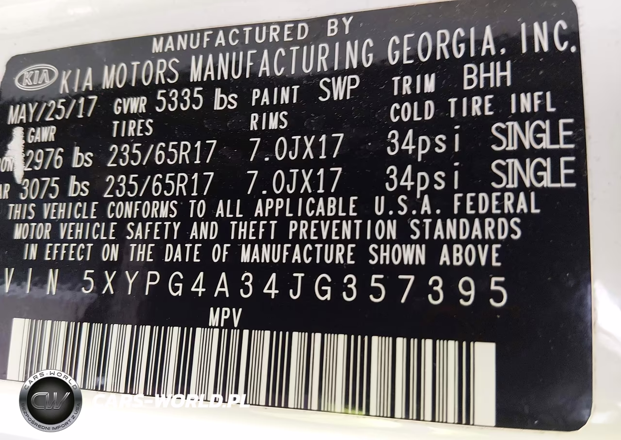 2018 Kia Sorento 2.4L Lx VIN:5XYPG4A34JG357395 - 9