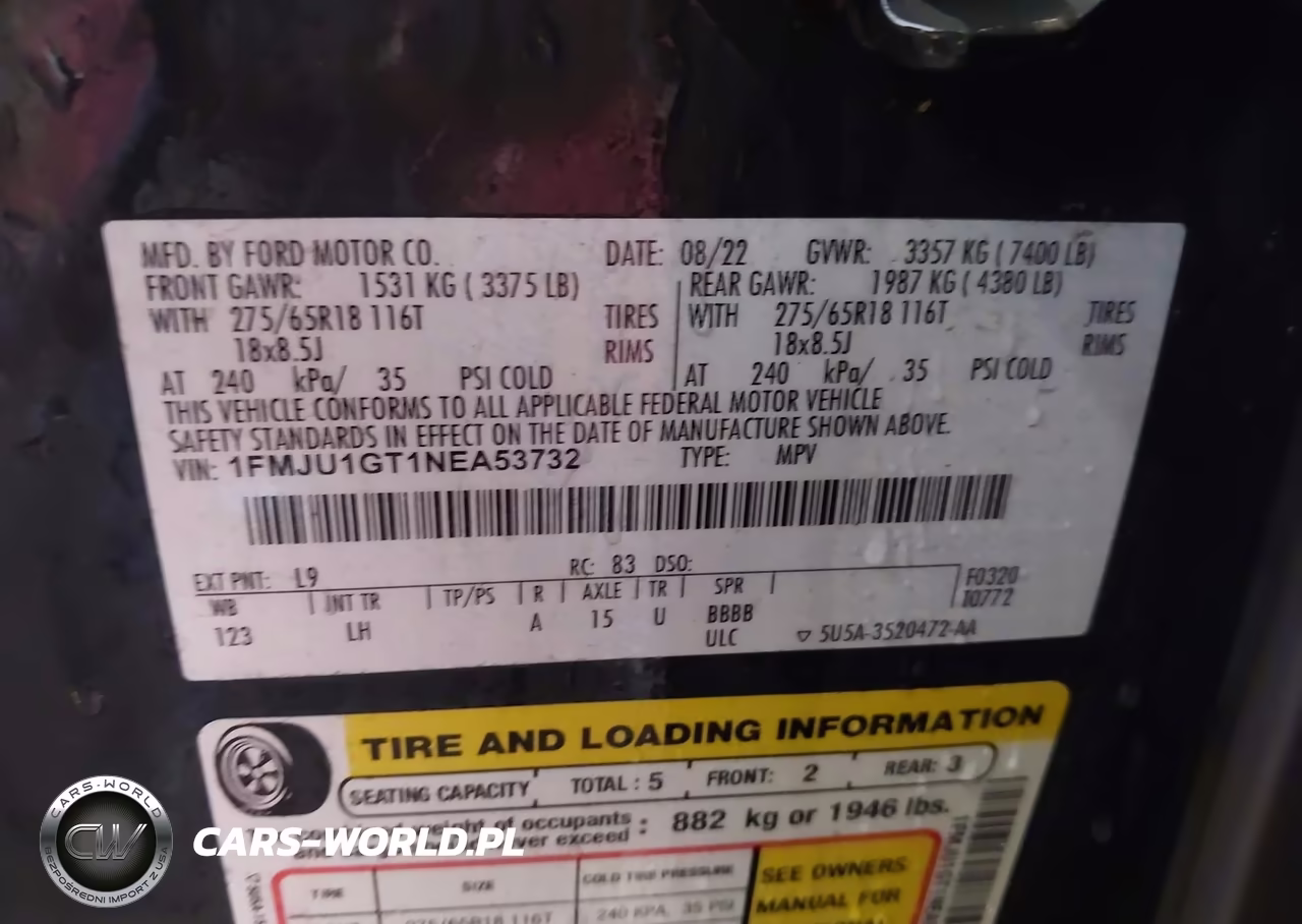 2022 Ford Expedition Xl VIN:1FMJU1GT1NEA53732 - 9