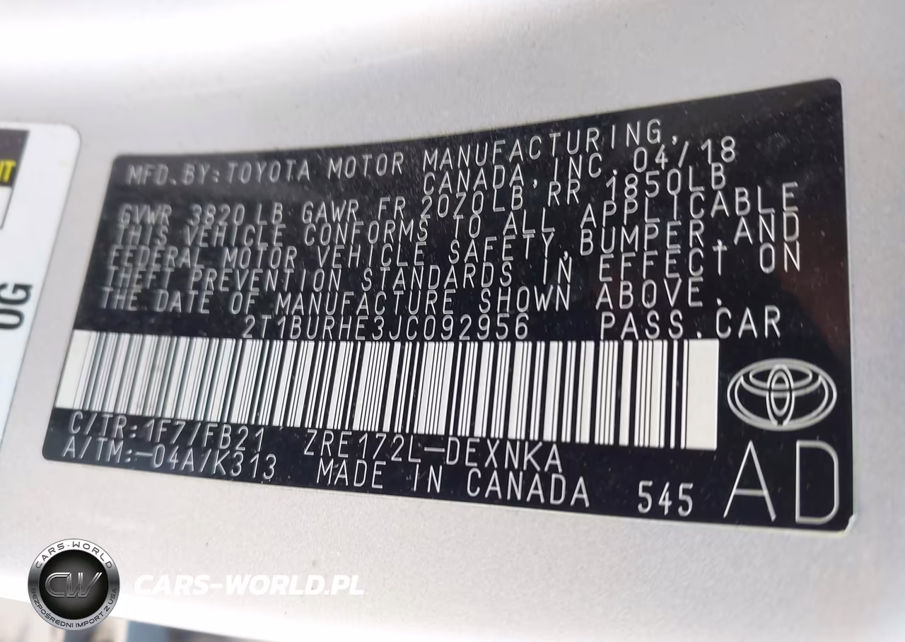 2018 Toyota Corolla Le VIN:2T1BURHE3JC092956 - 9