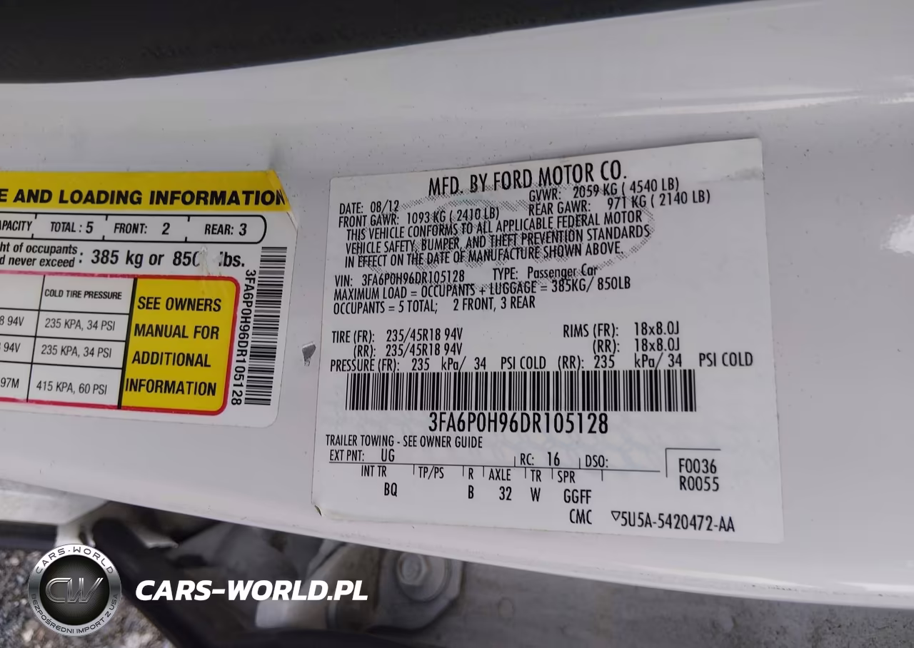 2013 Ford Fusion Se VIN:3FA6P0H96DR105128 - 9