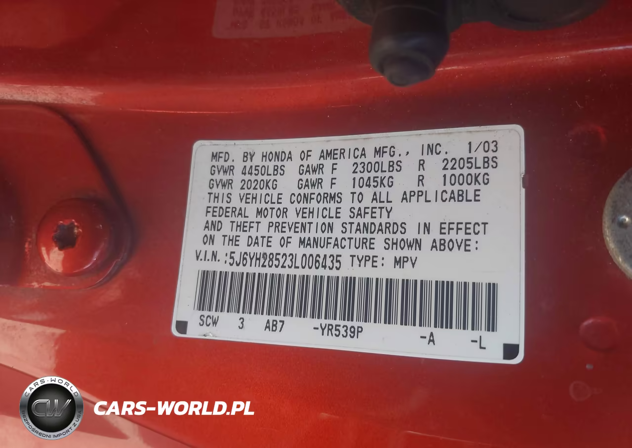 2003 Honda Element Ex VIN:5J6YH28523L006435 - 9