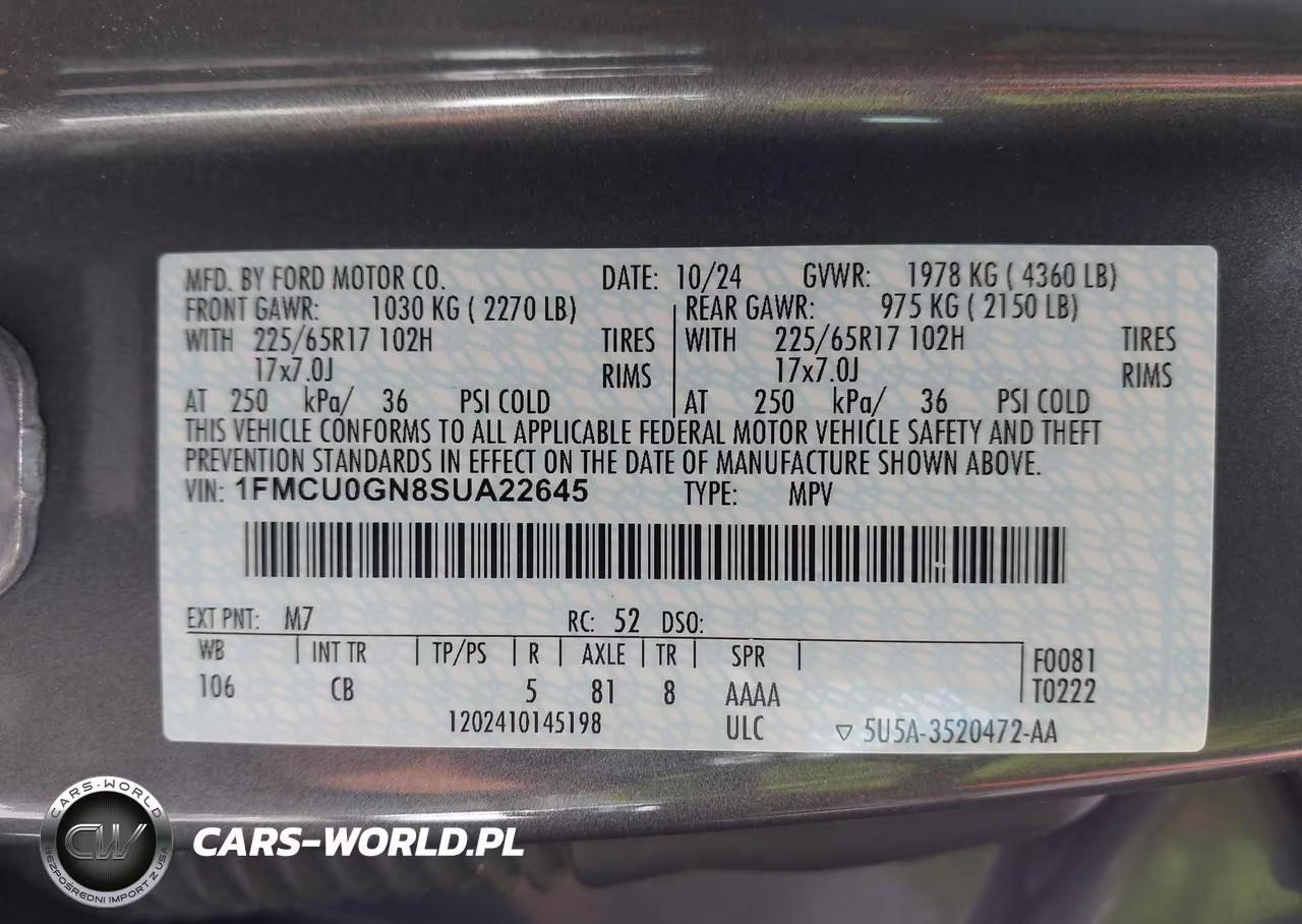 2025 Ford Escape Active VIN:1FMCU0GN8SUA22645 - 9