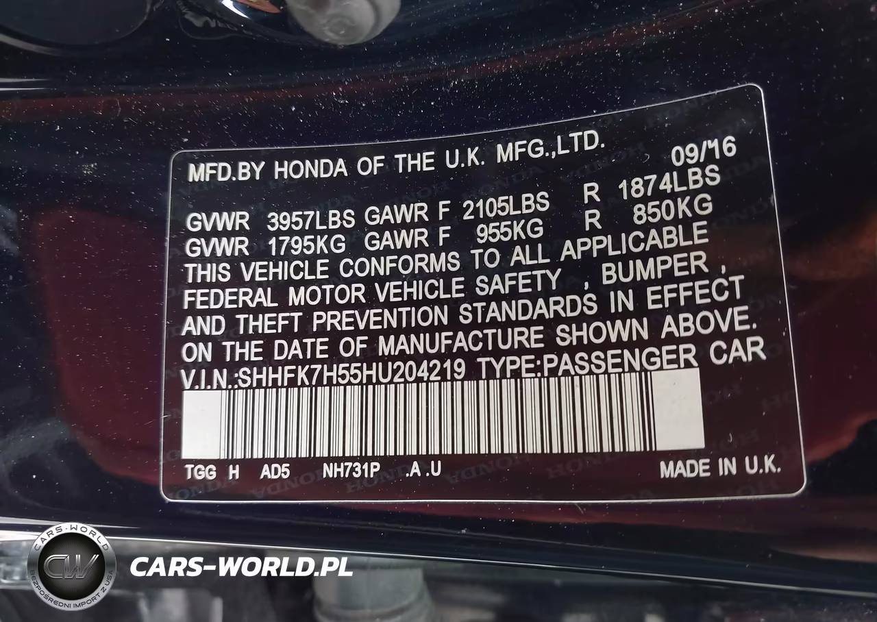 2017 Honda Civic Ex VIN:SHHFK7H55HU204219 - 9