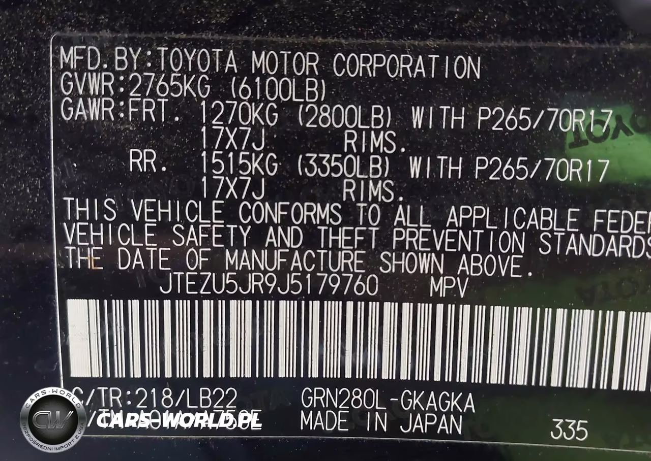 2018 Toyota 4Runner Sr5 Premium VIN:JTEZU5JR9J5179760 - 9