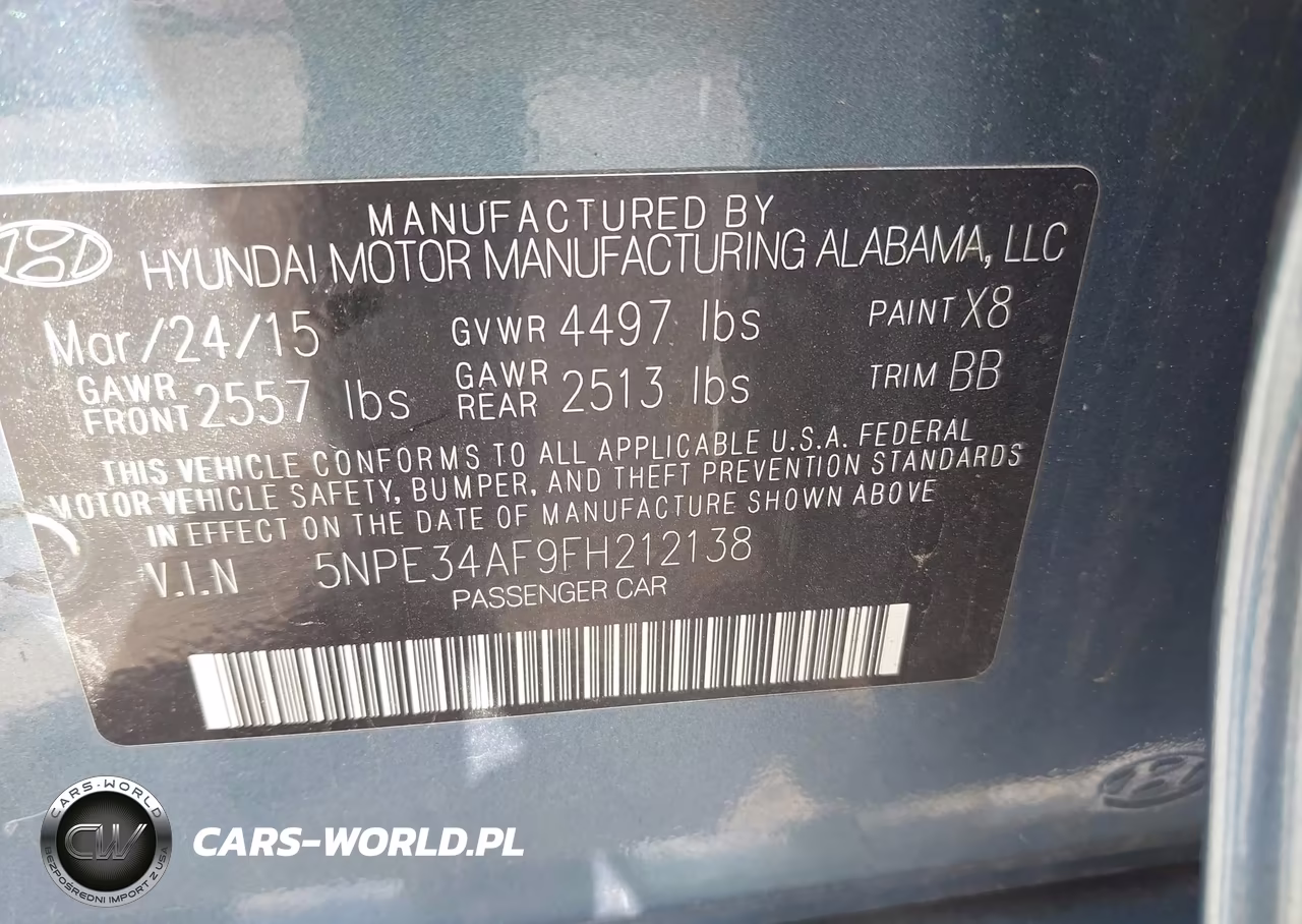 2015 Hyundai Sonata Sport VIN:5NPE34AF9FH212138 - 9