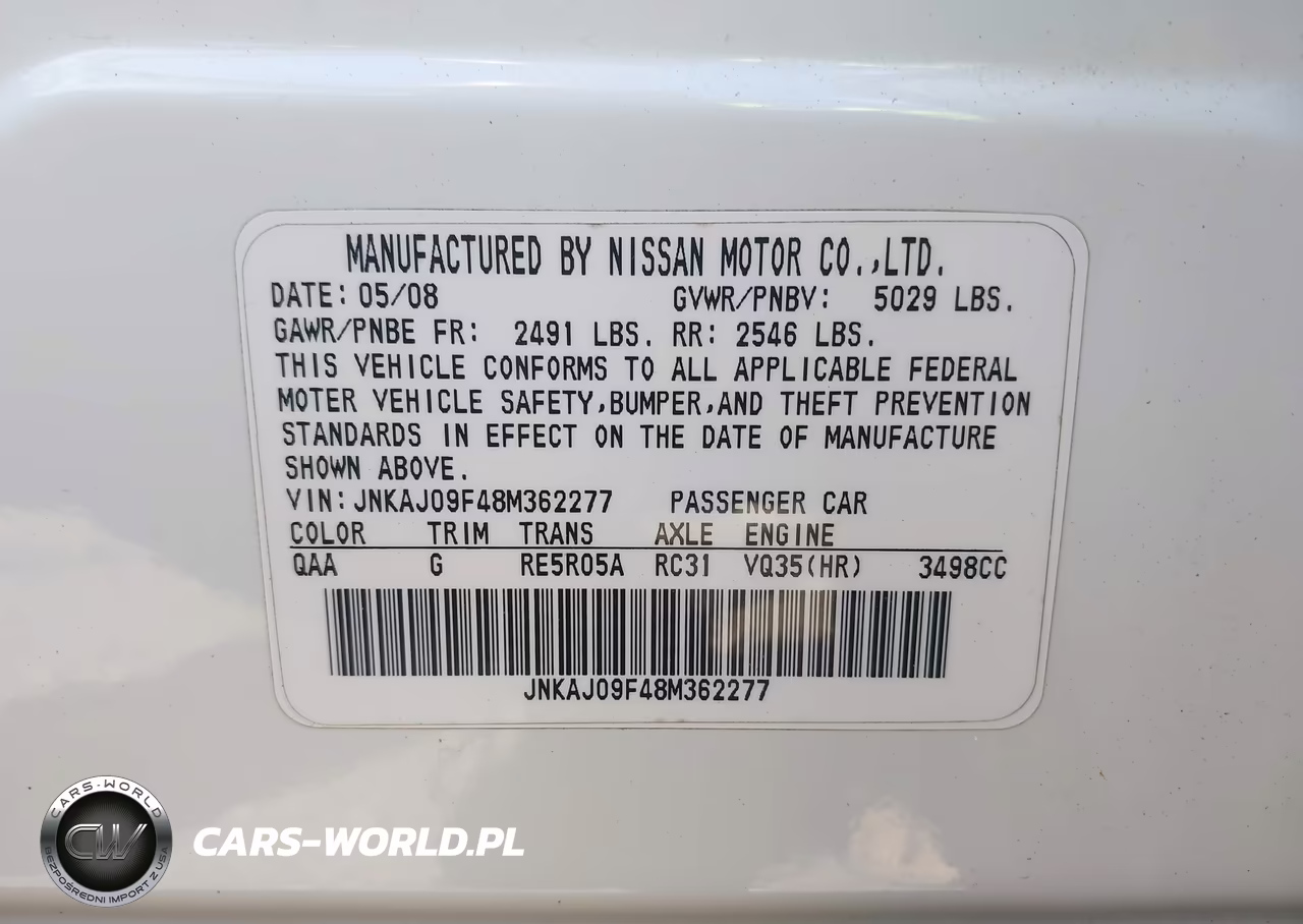 2008 Infiniti Ex35 Journey VIN:JNKAJ09F48M362277 - 9