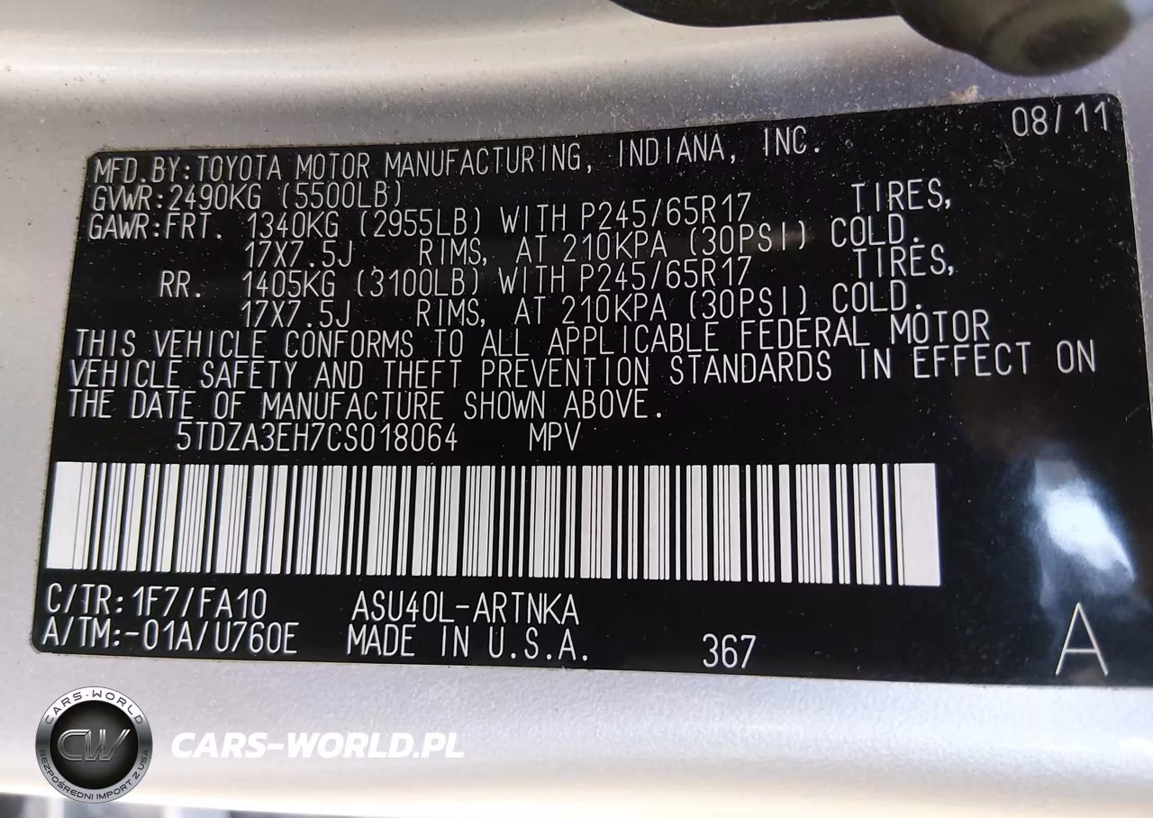 2012 Toyota Highlander VIN:5TDZA3EH7CS018064 - 9