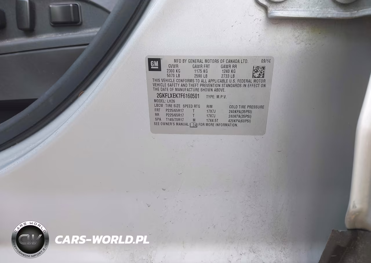 2015 GMC Terrain Slt-1 VIN:2GKFLXEK7F6160501 - 9