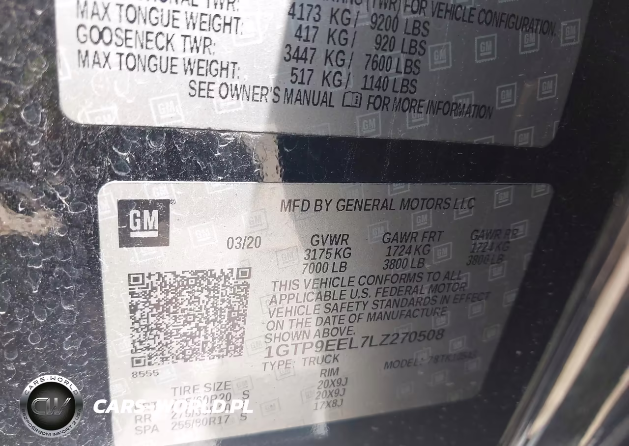 2020 GMC Sierra 1500 4Wd Short Box At4 VIN:1GTP9EEL7LZ270508 - 9