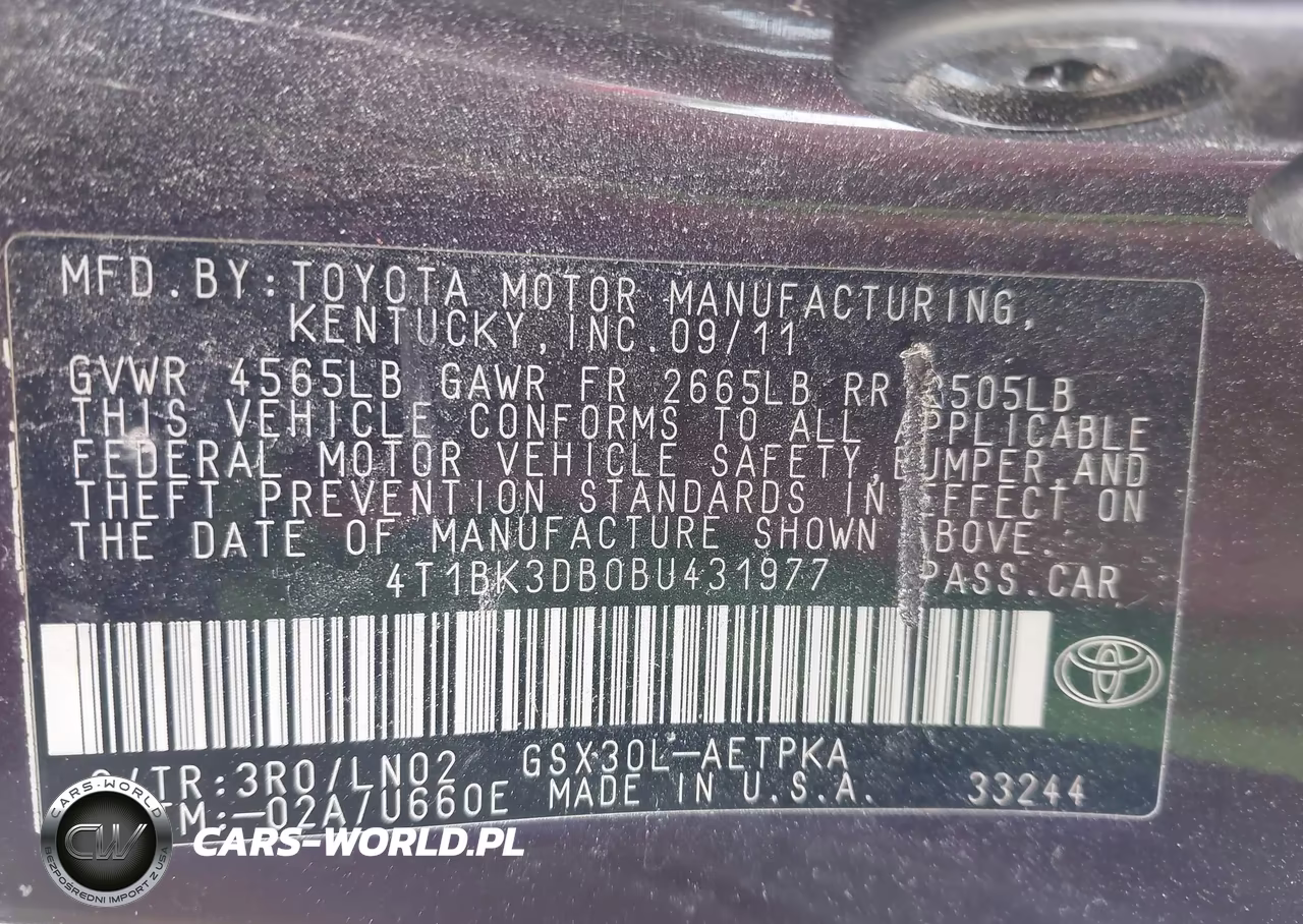 2011 Toyota Avalon Limited VIN:4T1BK3DB0BU431977 - 9