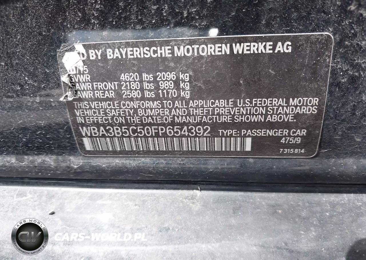 2015 BMW 328 Xi Sulev VIN:WBA3B5C50FP654392 - 17