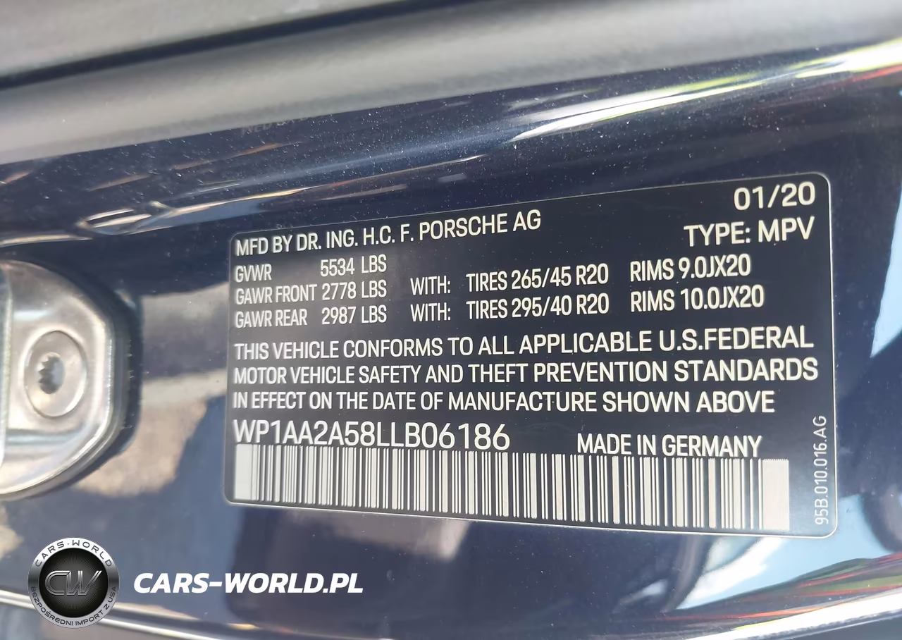 2020 Porsche Macan VIN:WP1AA2A58LLB06186 - 9
