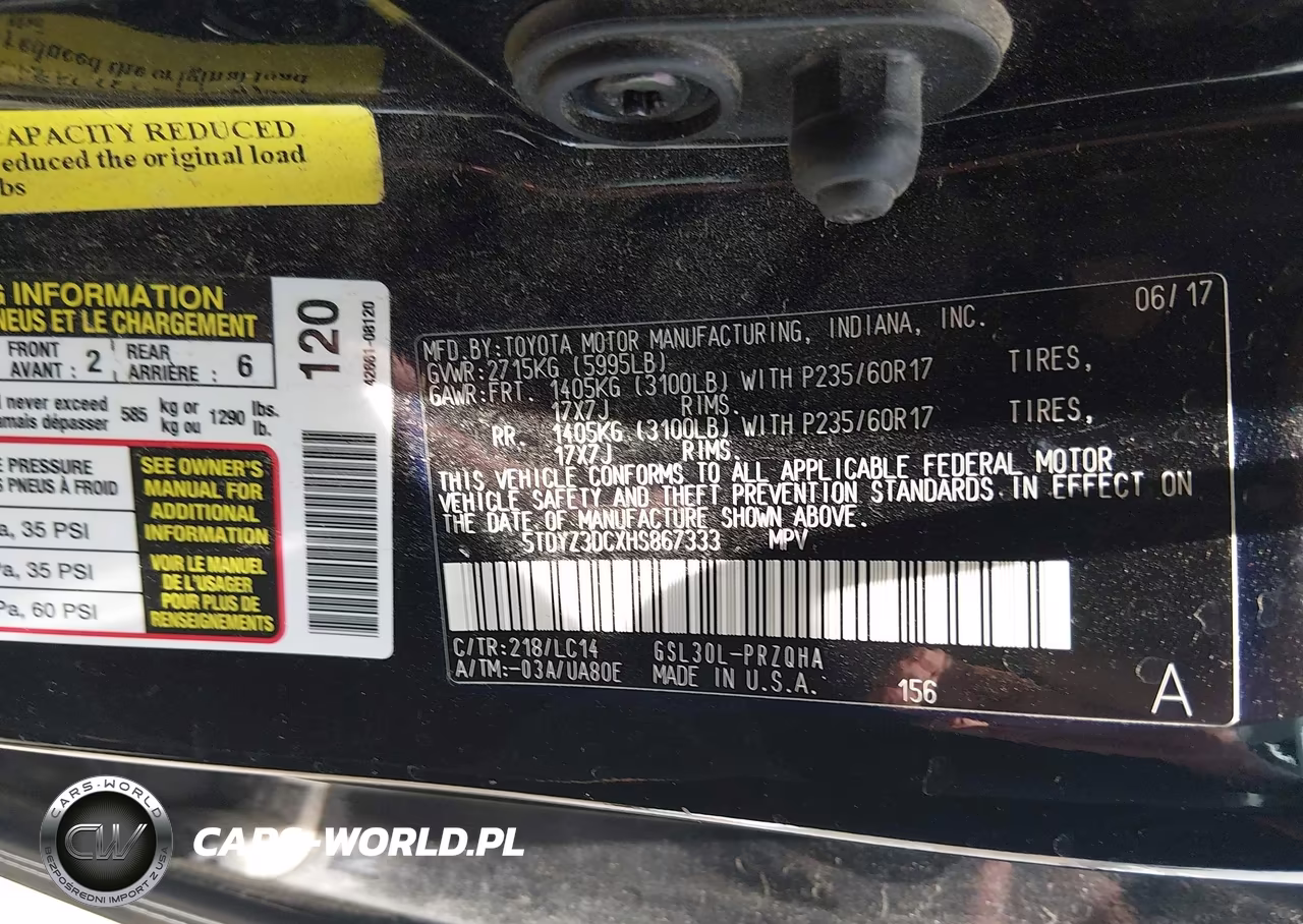 2017 Toyota Sienna Xle Premium 8 Passenger VIN:5TDYZ3DCXHS867333 - 9
