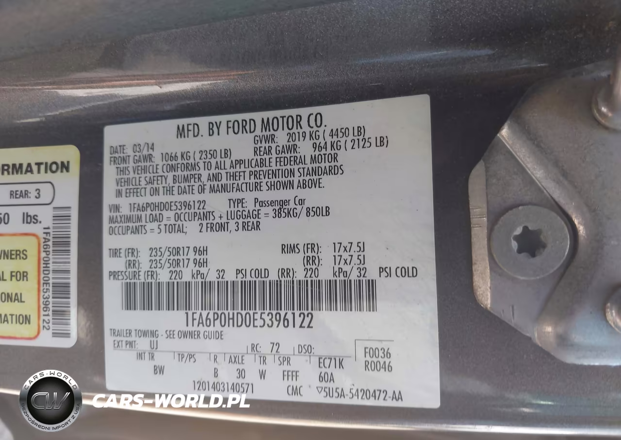 2014 Ford Fusion Se VIN:1FA6P0HD0E5396122 - 9