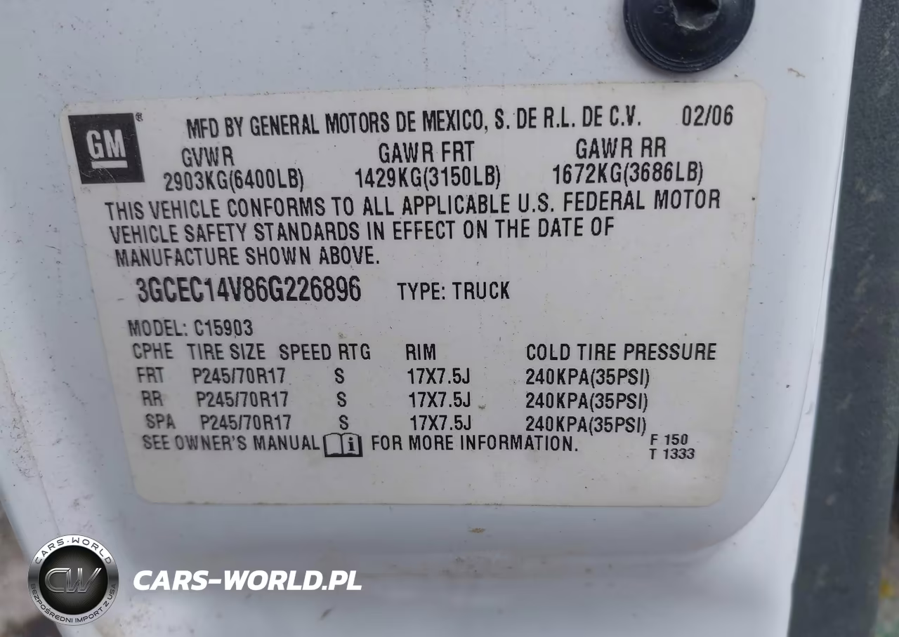 2006 Chevrolet Silverado 1500 Work Truck VIN:3GCEC14V86G226896 - 9