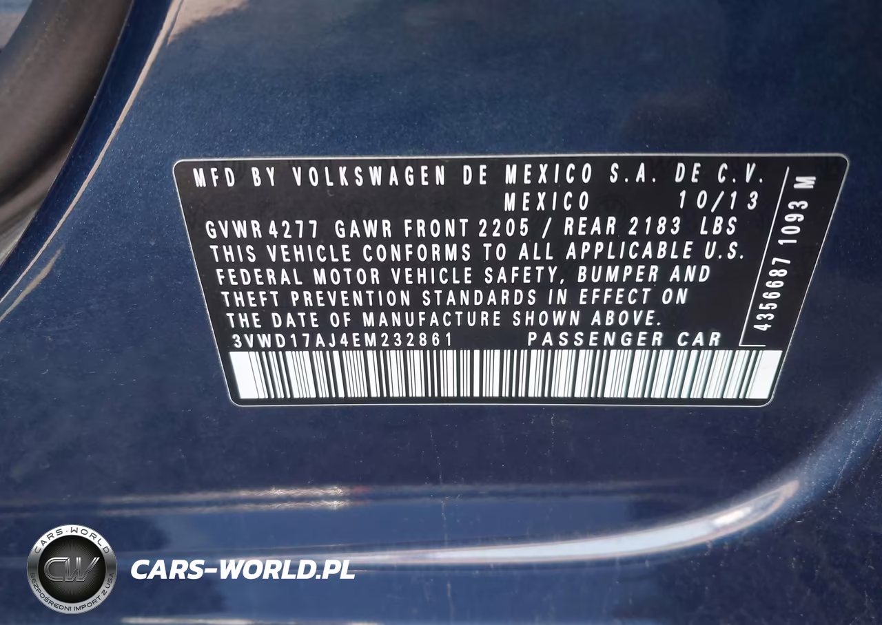 2014 Volkswagen Jetta 1.8T Se VIN:3VWD17AJ4EM232861 - 9