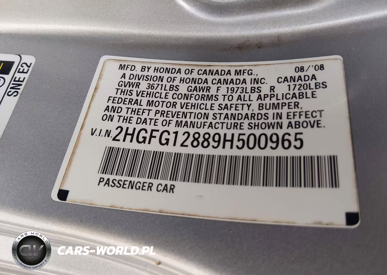 2009 Honda Civic Ex VIN:2HGFG12889H500965 - 9