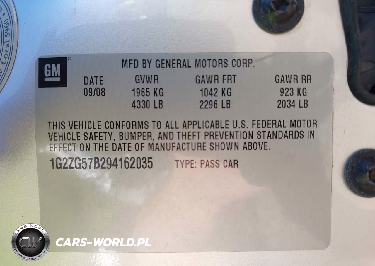 2009 Pontiac G6 VIN:1G2ZG57B294162035 - 9