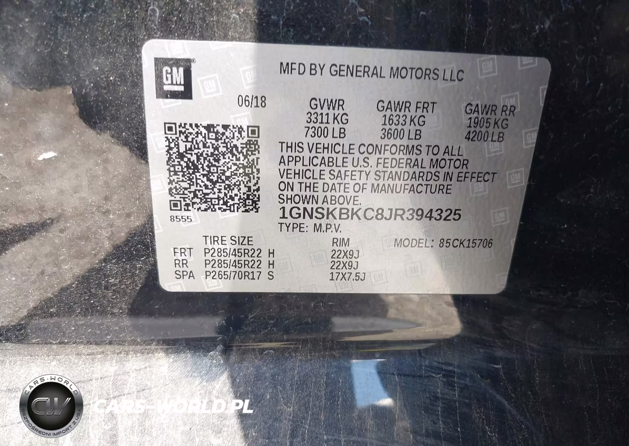 2018 Chevrolet Tahoe Lt VIN:1GNSKBKC8JR394325 - 9